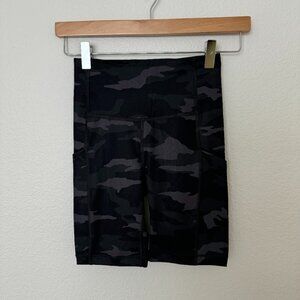 Athleta dark camo bike shorts